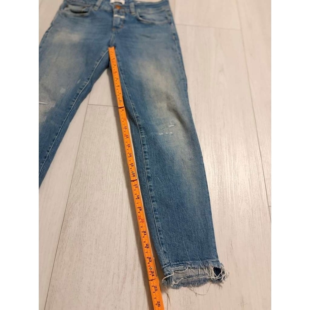 Closed Denim Jeans Sz 25 Mid Rise C 91833 Baker Made In Italy Distressed - Picture 5 of 7